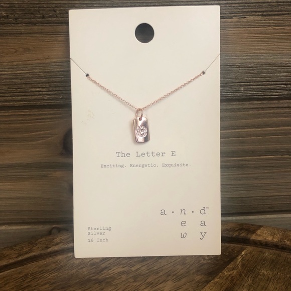 a new day Jewelry - ❤️ A New Day Sterling Silver Letter E Necklace ❤️